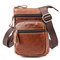 Genuine Leather Multi-functional 6 inch Phone Bag Waist Shoulder Bag Crossbody Bag For Men - Yellow Brown