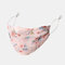 Women Printed Chiffon Face Mask Breathable Ethnic Floral Mask  - 01