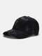 Men Cotton Graffiti Letter Pattern Casual Fashion Outdoor Sunshade Baseball Hat - Black