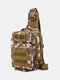 Nylon Outdoor Camo Pattern Multi-pockets Tactical Fish Bag Crossbody Bag Chest Bag - #04