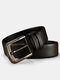 JASSY 120cm Men's Business Casual Faux Leather PU Pin Buckle Belt - Black