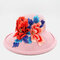 Retro Embroidery Big Brim Hat Half-top Hollow Breathable Ladies Beach Hat Folding Hat - #02