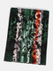 Women Acrylic Artificial Wool Dual-use Striped Calico Print Fashion Warmth Shawl Scarf - Green