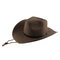 Wide Straw Hat Belt Buckle Men Summer Sun Protection Hat Foldable - Coffee