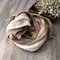 Cotton And Linen Hanging Dyeing Contrast Color Gradient Stitching Oversized Scarf Retro Literary Style Shawl Mori Female - Khaki