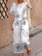 Zweiteiliger Anzug mit kurzen Ärmeln und weitem Bein für Damen - Weiß