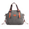 Women Casual Canvas Handbag Shoulder Bag Crossbody Bags - Gray