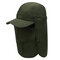 Cover Face Visor Sun Hat Summer Quick-drying Cap Breathable Hat - Army Green