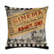 1 PC Vintage Retro Movie Projector Cinema Printed Linen Cushion Cover Home Sofa Decor Throw Pillow Cover Pillowcases - #12