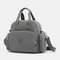 Women USB Charging Multi-carry Waterproof Backpack Crossbody Bag - Gray