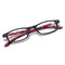 Womens Fashion Vintage Light Flexible High Definition Flower Square Reading Glasses - Red