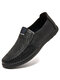 Men Comfy Round Toe Light Weight Soft Slip-on Driving Loafers - Black