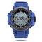 スポーツのスマートな腕時計の人のための防水歩数計の高度計のメッセージリマインダー - 青