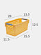 Home Plastic Kitchen Debris Fruit Storage Basket Desktop Snack Storage Basket Refrigerator Storage - Yellow