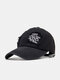 Unisex Cotton Frayed Edge Broken Hole Numbers Letters Embroidery Fashion All-match Baseball Cap - Black