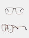 Unisex Polygonal Metal Full Frame Anti-Blue Light Fashion Glasses - #02