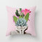 New Print Woman Flower Head Avatar Pillowcase Home Sofa Office Cushion Cover - #7