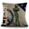 Travesseiro Pintura do Dia da Independência Americana Capa de almofada de linho com bandeira americana - #3
