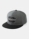 Unisex Cotton Embroidery Logo Letter Hip-hop Style Flat Brim Baseball Hat Snapback Hat - Gray