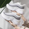 Women Waving Wear Color Casuals Chic Sneakers - Gray