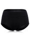 Cotton Seamless Solid Color Panty Breathable Briefs - Black