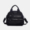 Women Multi-pocket Handbags Waterproof Crossbody Leather Bag - Black