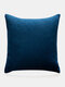 1PC Velvet Ins Solid Color Pattern Decoration In Bedroom Living Room Sofa Cushion Cover Throw Pillow Cover Pillowcase - Blue