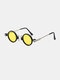 Men Fashion Outdoor UV Protection Galvanized Metal Frame Non-slip Nose Pad Circle Round Sunglasses - #07