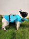 Pet Dog Life Jacket Floating Vest Swimming Safe Preserver Reflective Wing Design - Blue