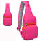 Casual Portable Lightweight Waterproof Chest Bag Shoulder Bags  - Rose Red