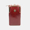 Women 9 Card Slots 6.3 Inch Phone Bag Solid Crossbody Bag - Red wine
