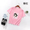 Korea Ins Strange Girl Cartoon Harajuku Bf Season New Loose Round Neck Short-sleeved T-shirt - Pink