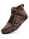 Menico Men Non Slip Corduroy Soft Sole Casual Ankle Boots - Dark Brown