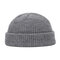 Unisex Solid Color Knitted Wool Hat Skull Cap Beanie - Dark Gray