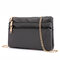 Women Pure Color Multi-pockets Shoulder Bags Chain Crossbody Bags - Gray