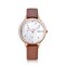 Trendy Fashion Women Watch Waterproof Leather Quartz Watch Round Shape Thin Watch - 01
