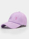 Unisex Made-old Cotton Solid Color Broken Hole Embroidery Fashion All-match Baseball Cap - Purple