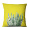 Fodera per cuscino in lino giallo con cactus succulenti - #4