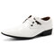 Men PU Leather Non Slip Business Formal Dress Shoes - White