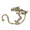 Unisex Statement Punk Dragon Ear Cuff Black Gold Ear Clip Stud Earrings for Her Him - Gold