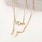 Fashion Multilayer Necklace Rhinestone U Shaped Pendant Chain Necklace Sweet Jewelry for Women - Gold