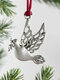 1 PC Alloy Christmas Snowflower Árvore de Natal Decoração do boneco de neve na árvore de Natal Pingente Enfeites - #04