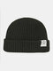 Men & Women Smile Pattern Winter Keep Warm Windproof Knitted Hat - Black