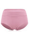 Cotton Seamless Solid Color Panty Breathable Briefs - Cameo