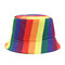 Women & Men Plaid Stripes Fashion Cotton Bucket Hat Two-Sided - #02