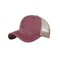 Men Adjustable Embroidery Mesh Cotton Hat Outdoor Sports Climbing Sunshade Baseball Cap - Wine Red