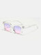 Men And Woman Casual Fashion Outdoor UV Protection Square Small Frame Sunglasses - White