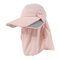 Mens Womens Summer Sunshade Muti-use Sun Hat Outdoor Casual Anti UV Sports Removable Baseball Hat - Pink