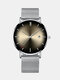 Alloy Business Gradient Color Multi-function Mesh Strap Watch - Sliver+Gray