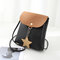 Star Decorational Flap Faux Leather Shoulder Bags Crossbody Bag Phone Bag For Women  - Black+ Brown